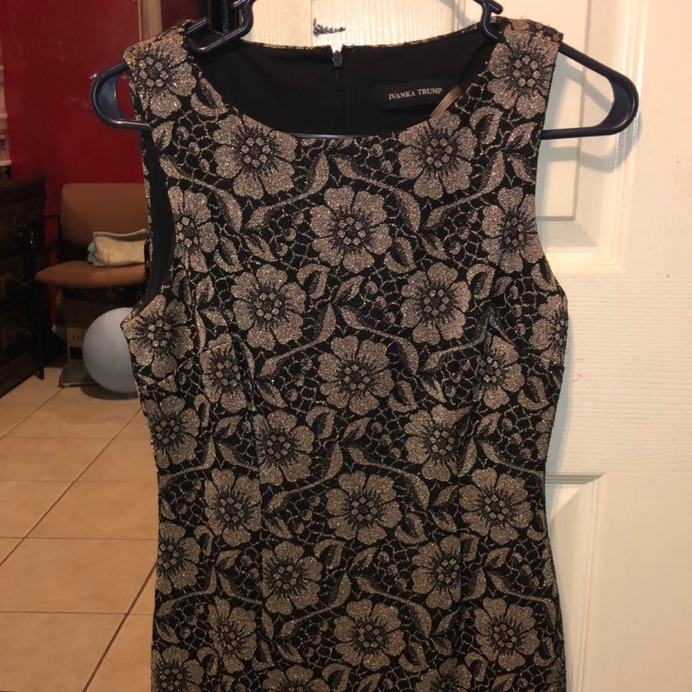 Ivanka Trump Black and gold dress